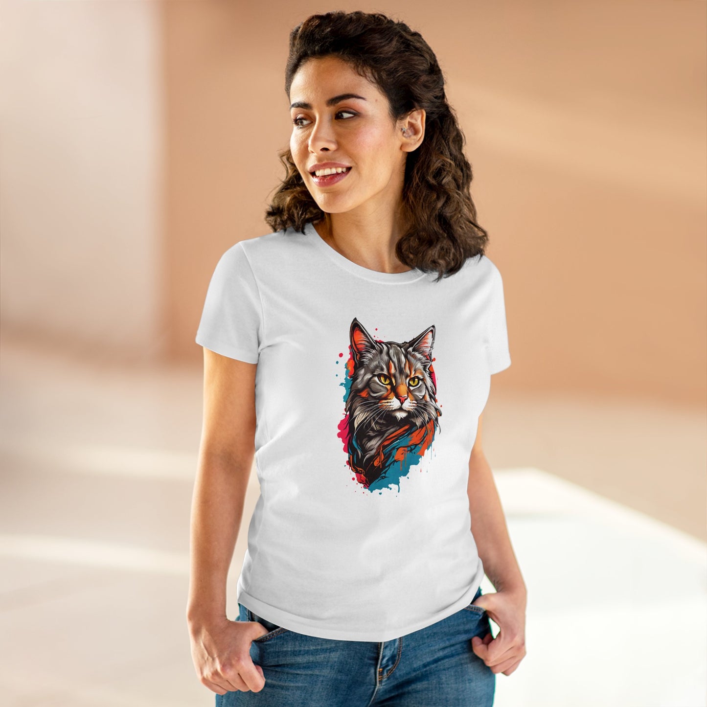 Woman's Splash Cat T-Shirt