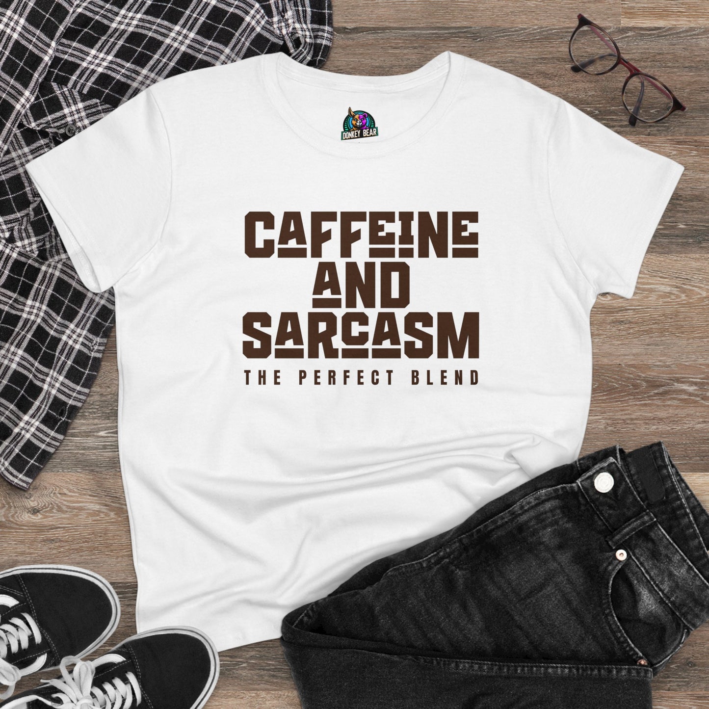 Woman's Caffeine and Sarcasm T-Shirt