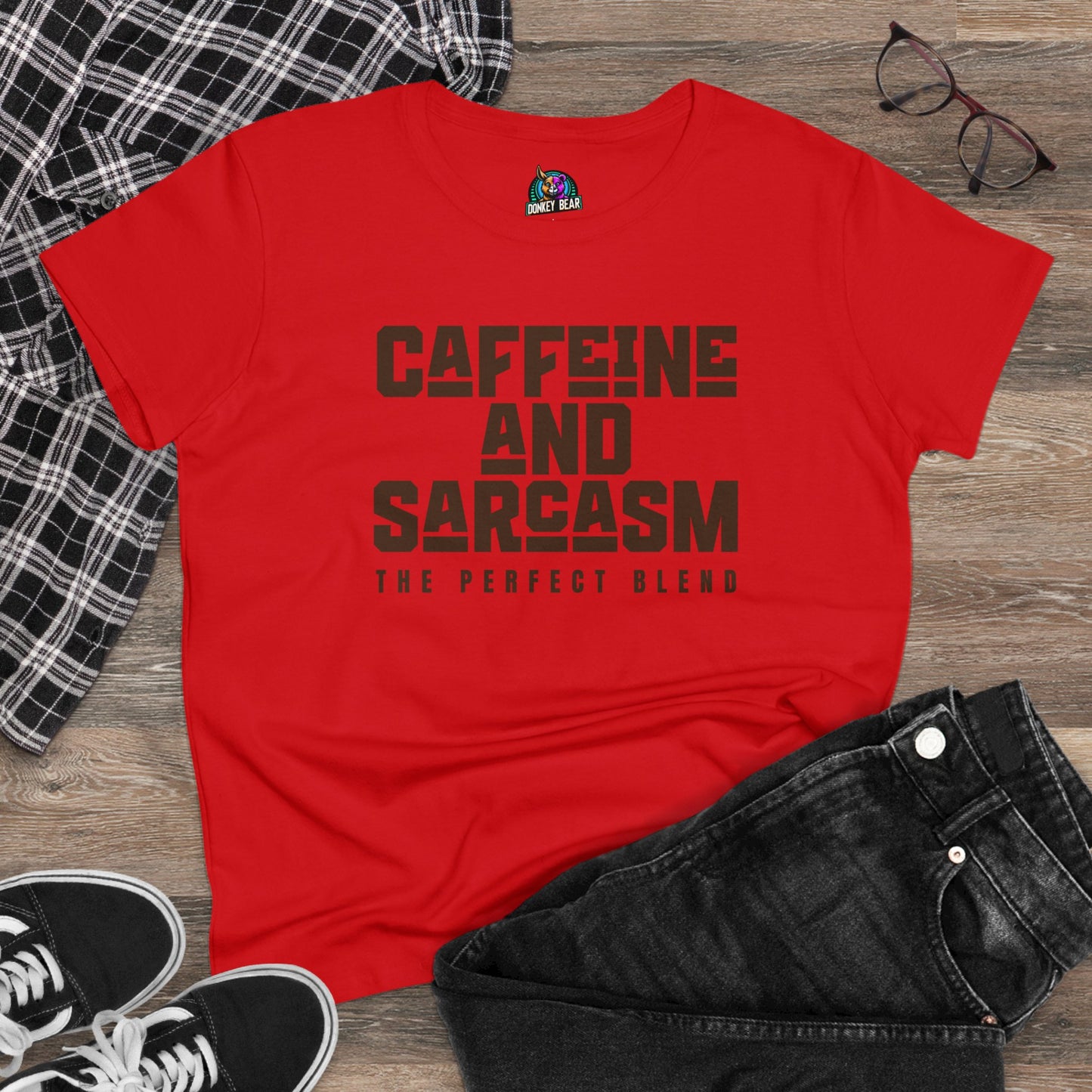 Woman's Caffeine and Sarcasm T-Shirt